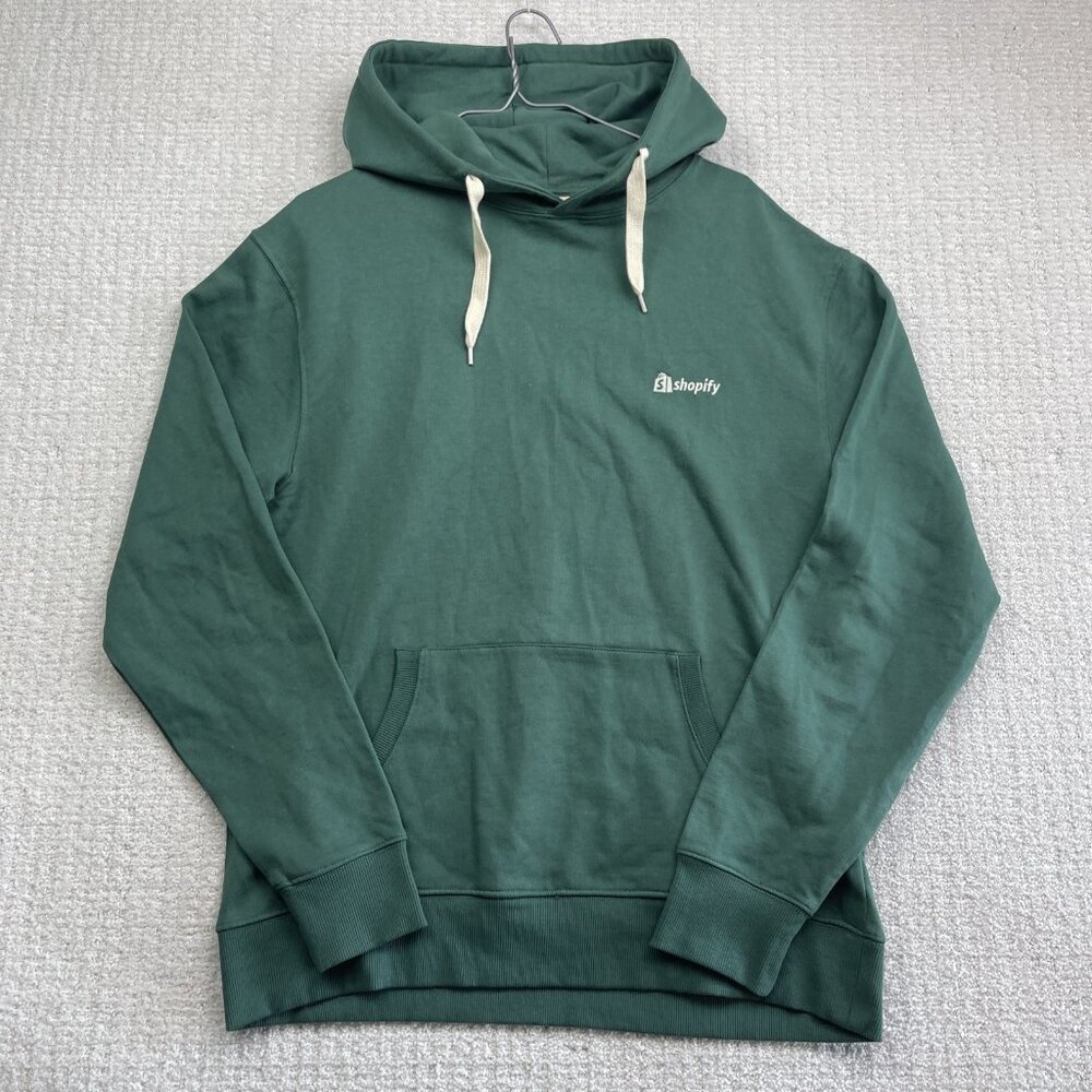 KOTN x Shopify Sage Green Pullover Hoodie Men’s Small Sweatshirt Minimalist Logo